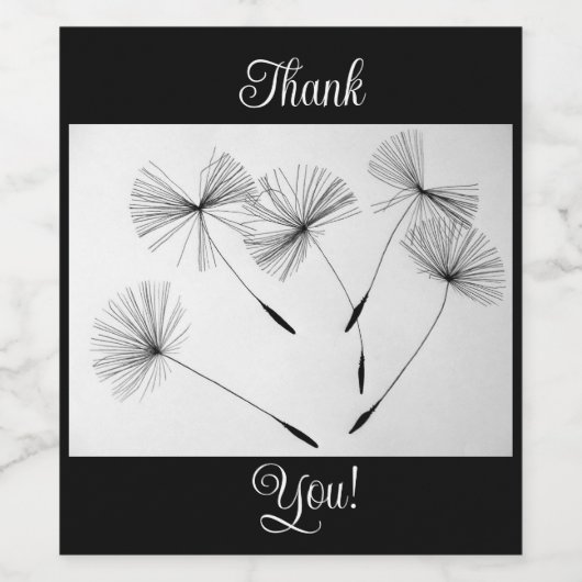 Dank u wijnfles stickers (Enkel label)