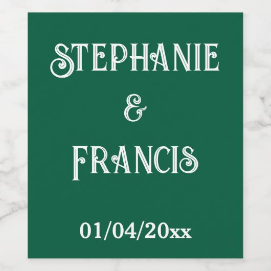 Dank u wijnlabel gunsten wijn etiket (Enkel label)