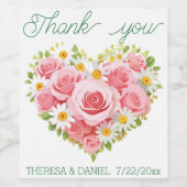 Dank u wijnlabel gunsten wijn etiket (Enkel label)