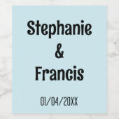 Dank u wijnlabel gunsten wijn etiket (Enkel label)