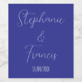 Dank u wijnlabel gunsten wijn etiket (Enkel label)