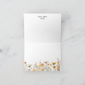 Dank u wilde bloem thema bruiloft briefpapier bedankkaart (Binnen)