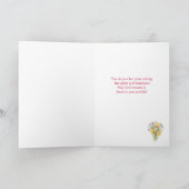 Dank u Wildflower boeket Christelijk God Kaart (Binnen)