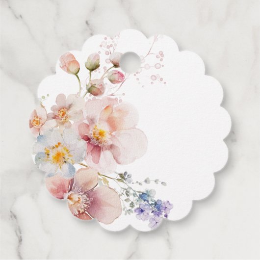 Dank u Wildflower Verjaardagsronde Bedankjes Labels (Achterkant)