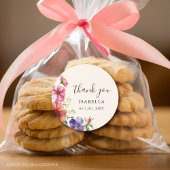 Dank u Wildflower Waterverf Vrijgezellenfeest Ronde Sticker