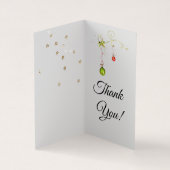 DANK U Winter Geluk Vakantie Wensen Visitekaartje (Binnen)