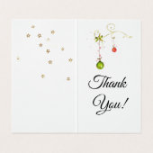 DANK U Winter Geluk Vakantie Wensen Visitekaartje (Binnenkant ongevouwen)