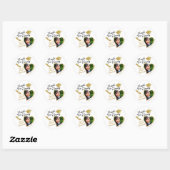 Dank u Wit Zwart Goud 2024 Afstuderen Favor Ronde Sticker (Vel)
