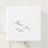 Dank u witte bruiloft gunst Labels (In situ)