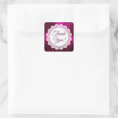 Dank u Witte Lace en Stickers Magenta (Tas)