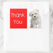 Dank u Witte Maltese Puppy Dog Sticker / Label (Tas)
