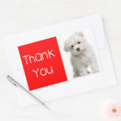 Dank u Witte Maltese Puppy Dog Sticker / Label (Envelop)