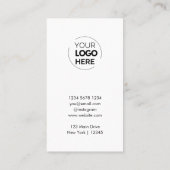 Dank u Witte Stijlvolle Moderne Logo Business Kortingskaartje (Achterkant)