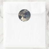 Dank U Wolken Helder Zonlicht Erkentelijkheid Ronde Sticker (Tas)