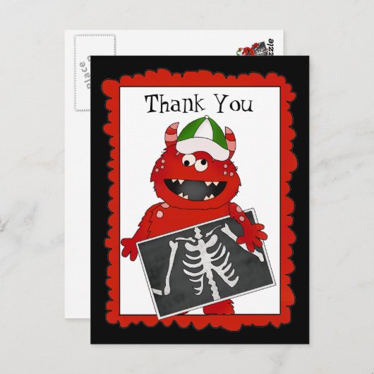 Dank u X-ray Tech briefkaart (Voorkant / Achterkant)