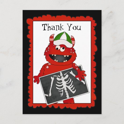 Dank u X-ray Tech briefkaart (Voorkant)