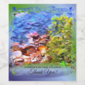 Dank u Yelapa Schilderachtig Uitzicht 0819 van de  Wijn Etiket (Enkel label)