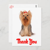Dank u Yorkshire Terrier Puppy Dog Briefkaart (Voorkant / Achterkant)