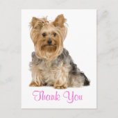 Dank u Yorkshire Terrier Puppy Dog Briefkaart (Voorkant)