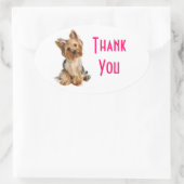 Dank u Yorkshire Terrier Puppy Dog Stickers (Tas)