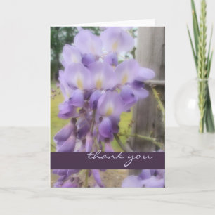 Dank u - Zachte Nadruk Wisteria Bedankkaart
