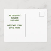 Dank U Zakelijk Professional Groene Promotie- Briefkaart (Achterkant)