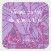 Dank U Zakelijk Vierkante Sticker (Voorkant)