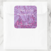 Dank U Zakelijk Vierkante Sticker (Tas)