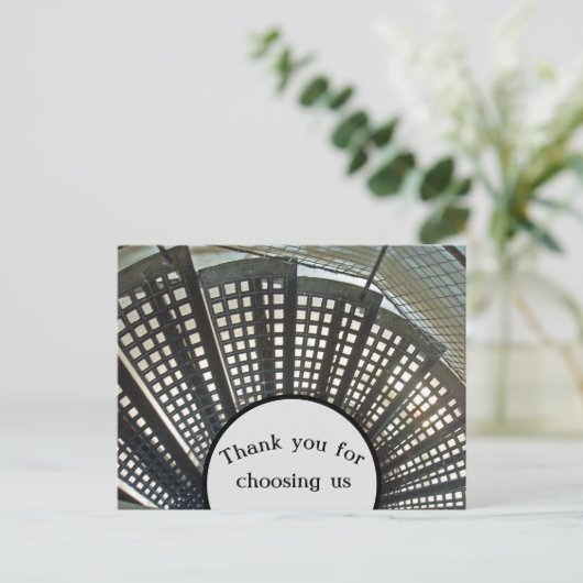 Dank U Zakelijke Klant Waardering Uniek Briefkaart (Staand voorkant)