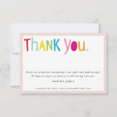 DANK U zakelijke moderne heldere typografie Bedankkaart (Voorkant)