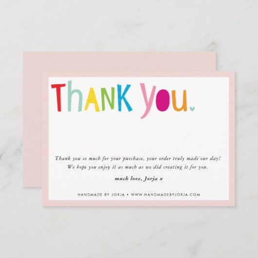 DANK U zakelijke moderne heldere typografie Bedankkaart (Voorkant / Achterkant)