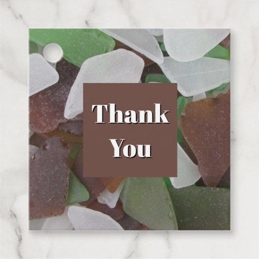 Dank u Zee Glass Photo Multipurpose Bedankt Bedankjes Labels (Voorkant)