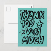 DANK U ZEER BELLENBRIEVEN BLAUWGROEN DOUANE BRIEFKAART (Voorkant / Achterkant)