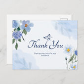 Dank u zeer voor uw hulp  briefkaart (Voorkant / Achterkant)