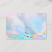 Dank u zeeschelp en oceaangolven visitekaartje (Achterkant)