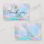 Dank u zeeschelp en oceaangolven visitekaartje (Voorkant / Achterkant)