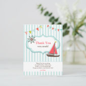 Dank u Zeilboot Verjaardag Flat Kaart (Staand voorkant)