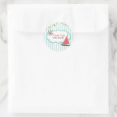 Dank u Zeilboot Verjaardag Stickers (Tas)