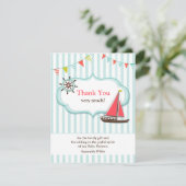 Dank u Zeilen Baby shower Platte Kaart (Staand voorkant)