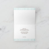 Dank u zeilen verjaardag gevouwen Kaart (Binnen)