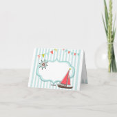 Dank u zeilen verjaardag gevouwen Kaart (Achterkant)