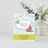 Dank u Zeilende Baby shower Kaart (Staand voorkant)