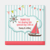 Dank u zeilmagneet Baby shower Magneet (Voorkant)