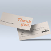 Dank u Zelfgemaakte Goederen Promotiebenodigdheden Mini Visitekaartjes