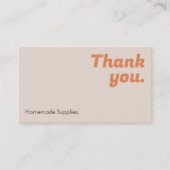 Dank u Zelfgemaakte Goederen Promotiebenodigdheden Visitekaartje (Voorkant)