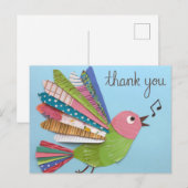 Dank U Zingende Vogel Briefkaart (Voorkant / Achterkant)