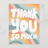 DANK U ZO VEEL Pastel Rainbow Stripes CUSTOM Briefkaart (Voorkant)