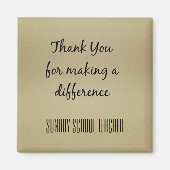 Dank u, zondagleraar magneet (Voorkant)