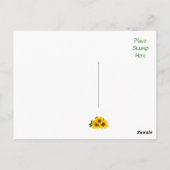 Dank u Zonnebloem Bloemen Greeting Post Kaart (Achterkant)