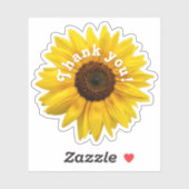 Dank u zonnebloem gele bloesem sticker (Vel)